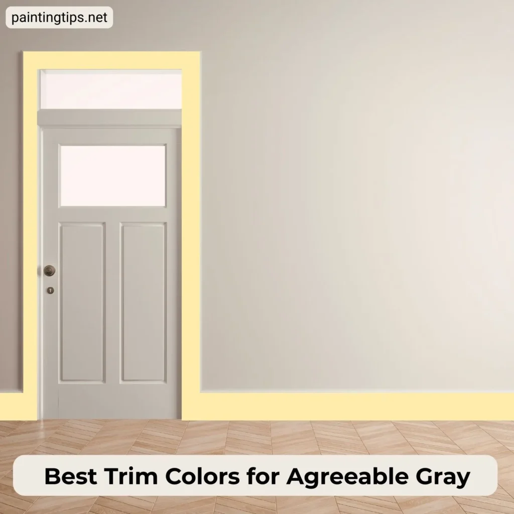 Agreeable gray and cream trim.