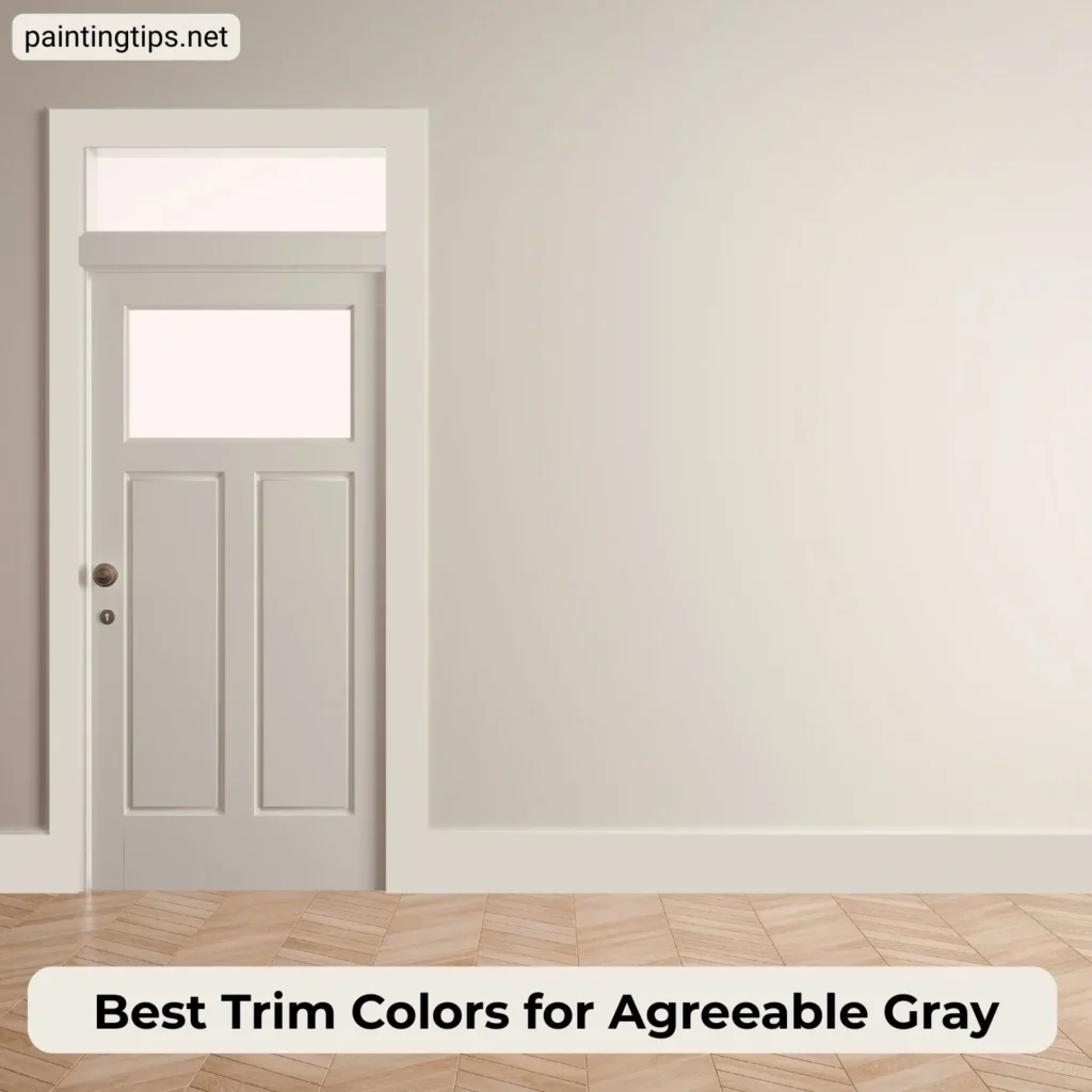Agreeable gray and light gray trim.
