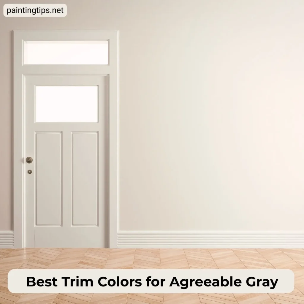 Agreeable gray and white trim.