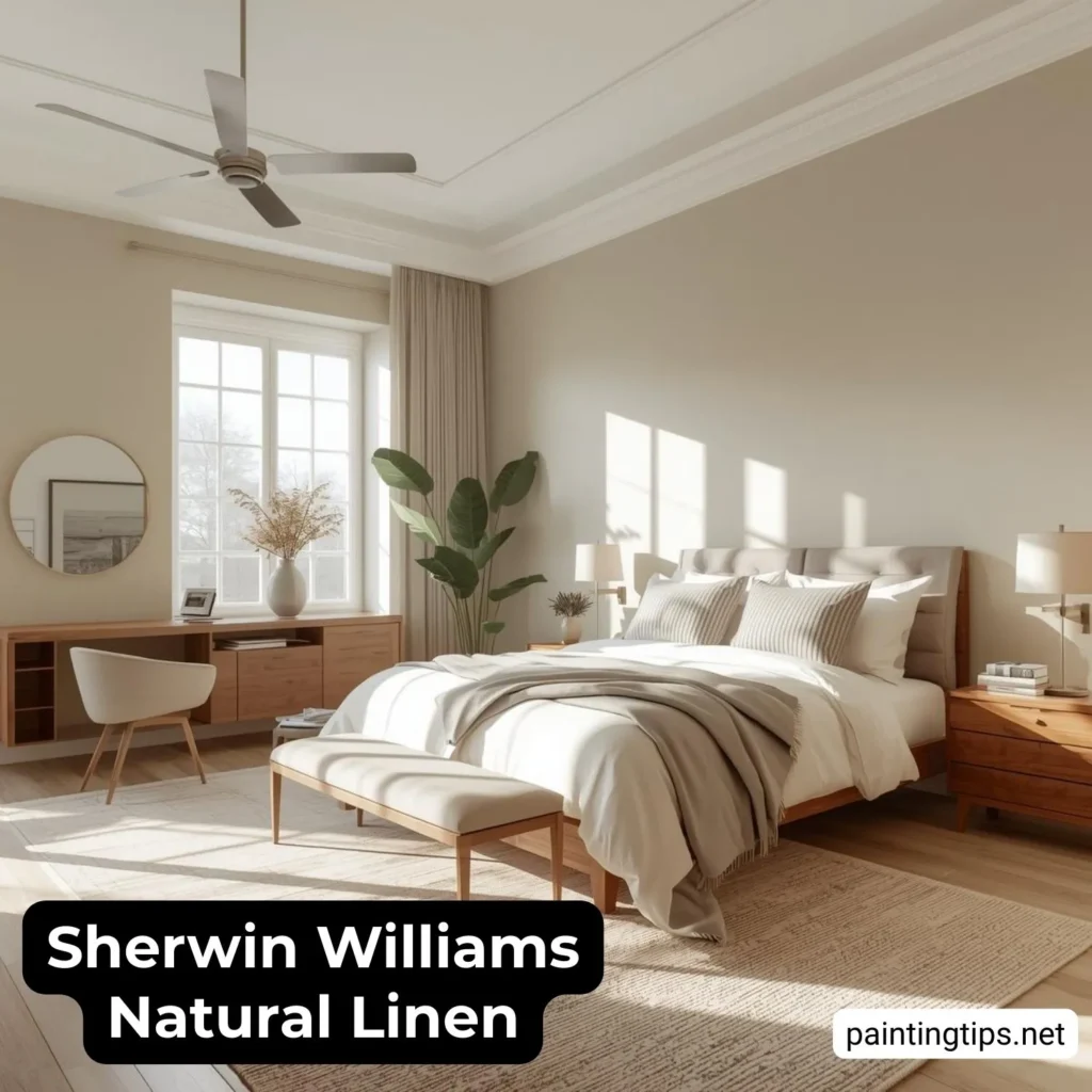Interior room with sherwin williams natural linen