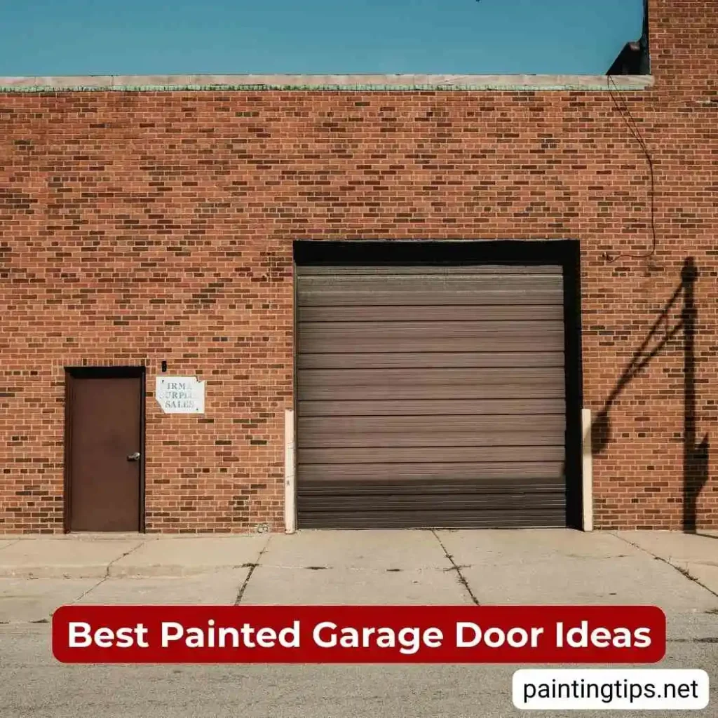 Stained wood garage doors.