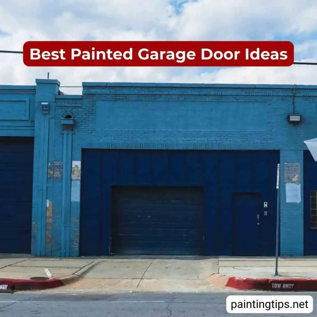Blue garage door