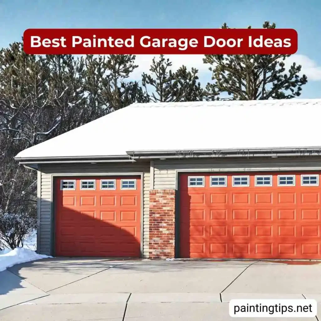 Orange garage doors