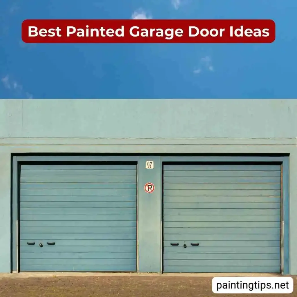 Gray garage door.