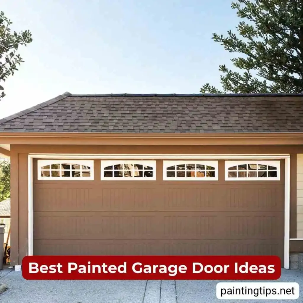 Commonly painted garage door colors.