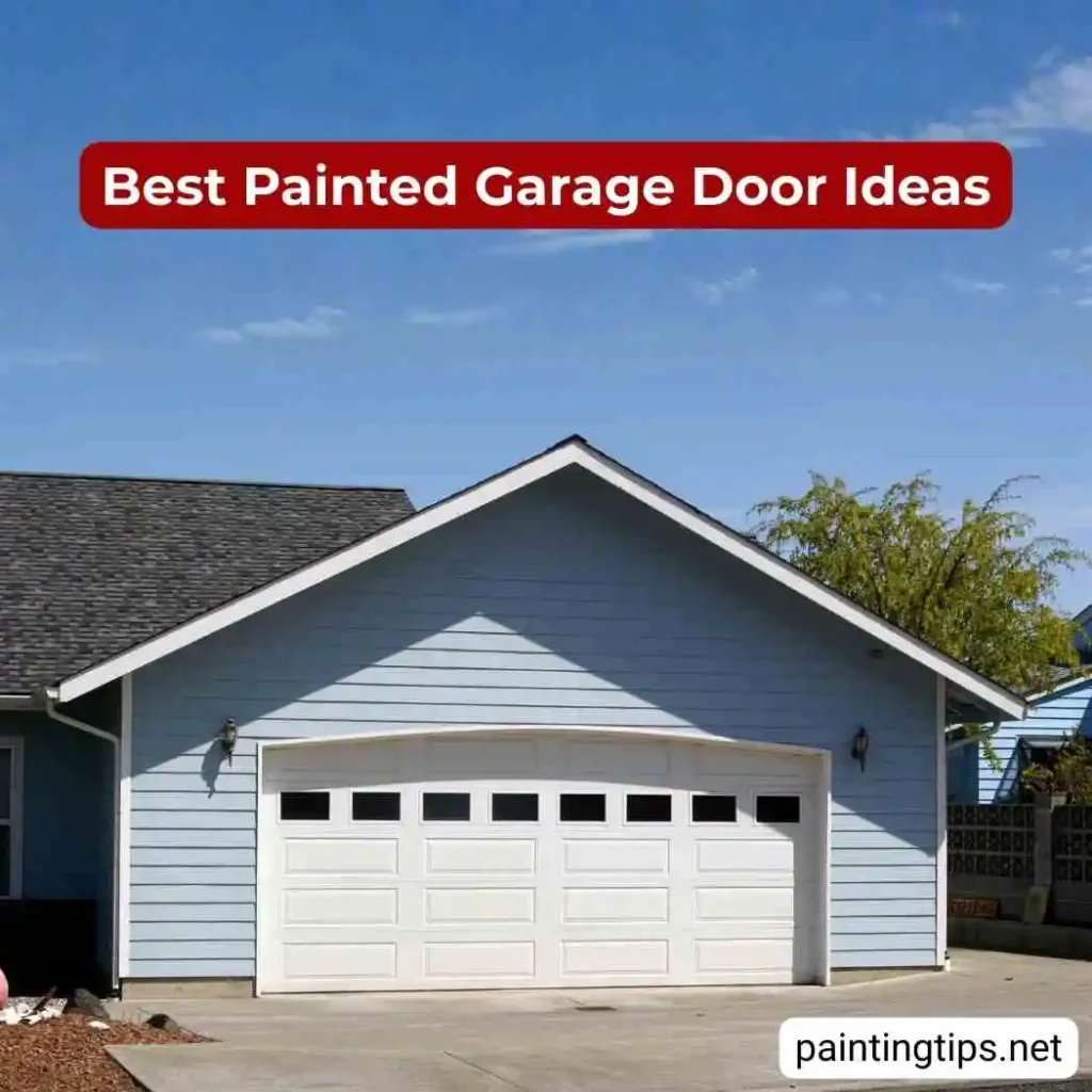White garage door.