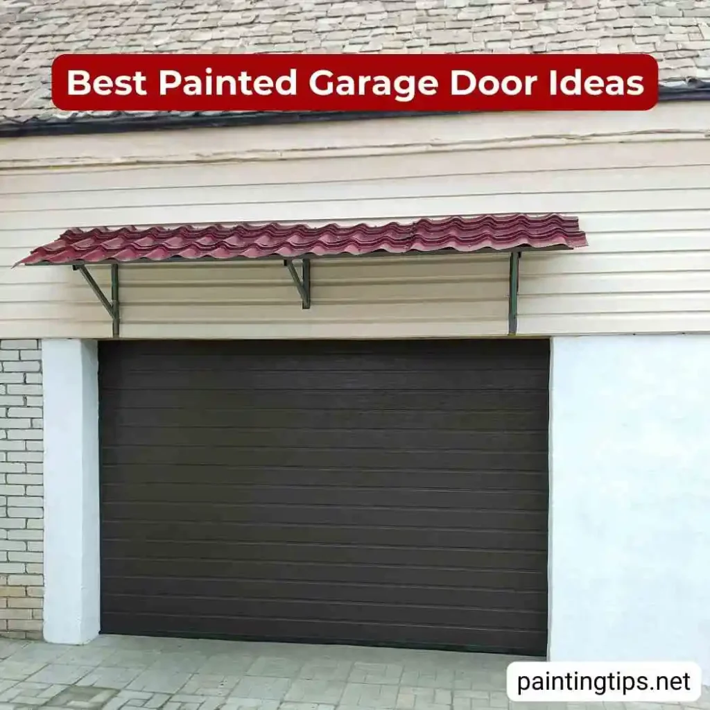 Houses with brown garage doors.