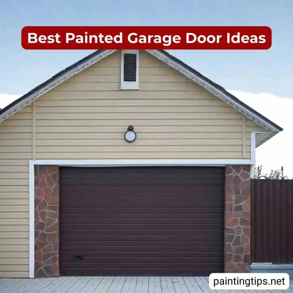 Houses with brown garage doors.