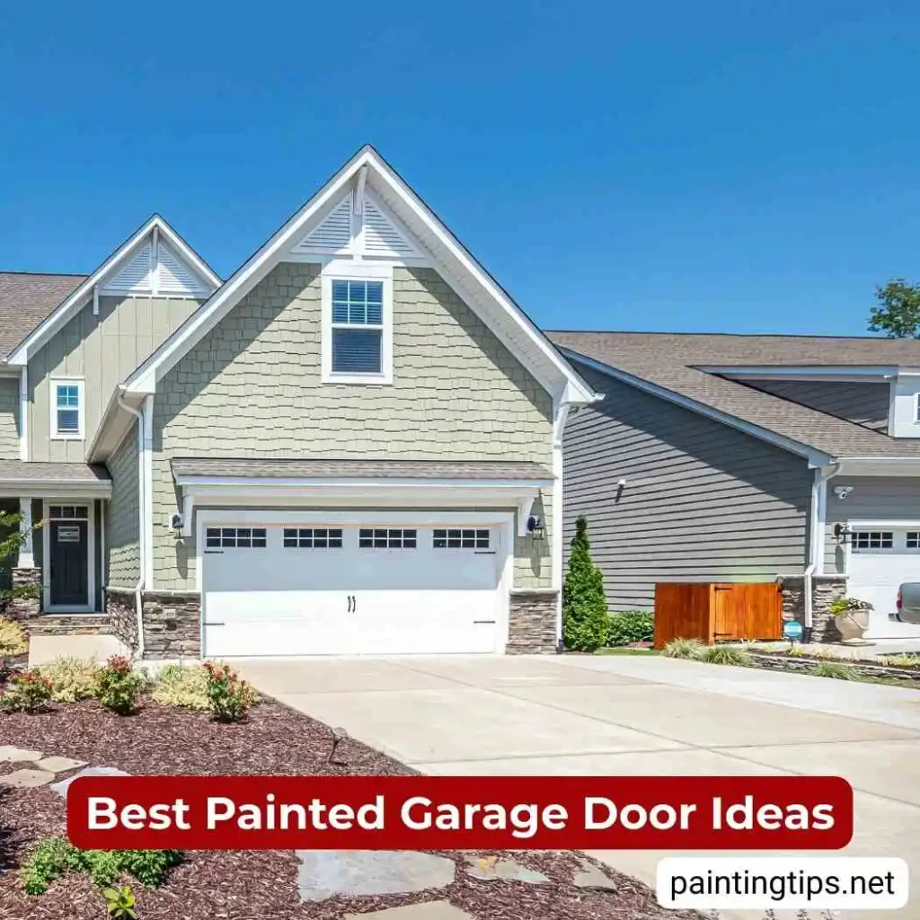 Painted garage door.