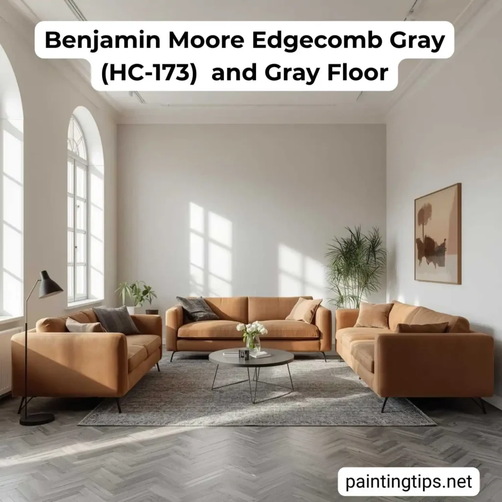Benjamin Moore edgecomb gray hc-173 and gray floor