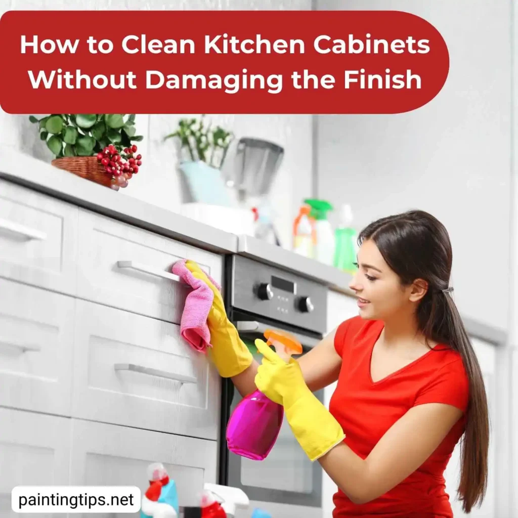 How to clean kitchen cabinets.