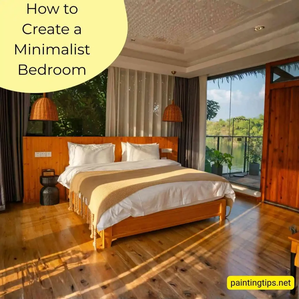 How to create a minimalist bedroom — natural wood textures, simple furniture and soft natural light.