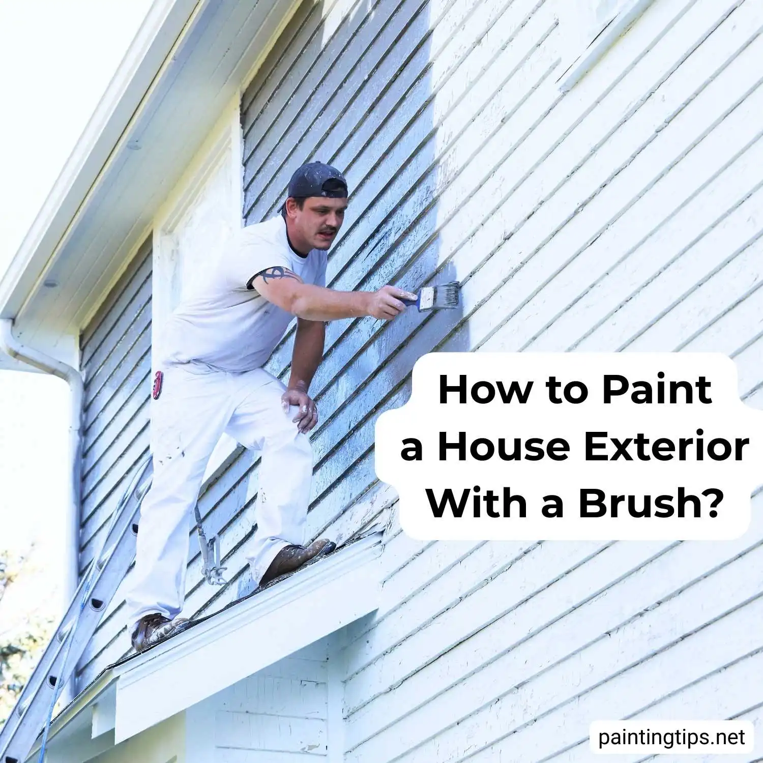 How to paint a house exterior with a brush.