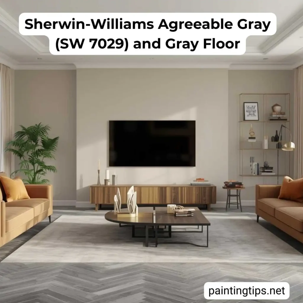 Sherwin-williams agreeable gray sw 7029 and gray floor