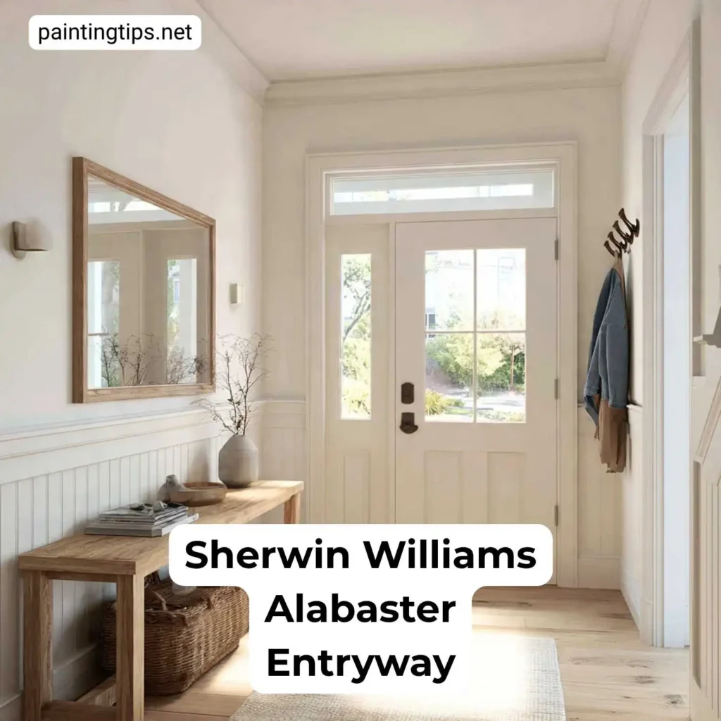 Sherwin williams alabaster entryway.