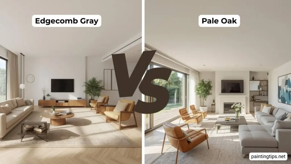 What is the difference between pale oak and edgecomb gray?