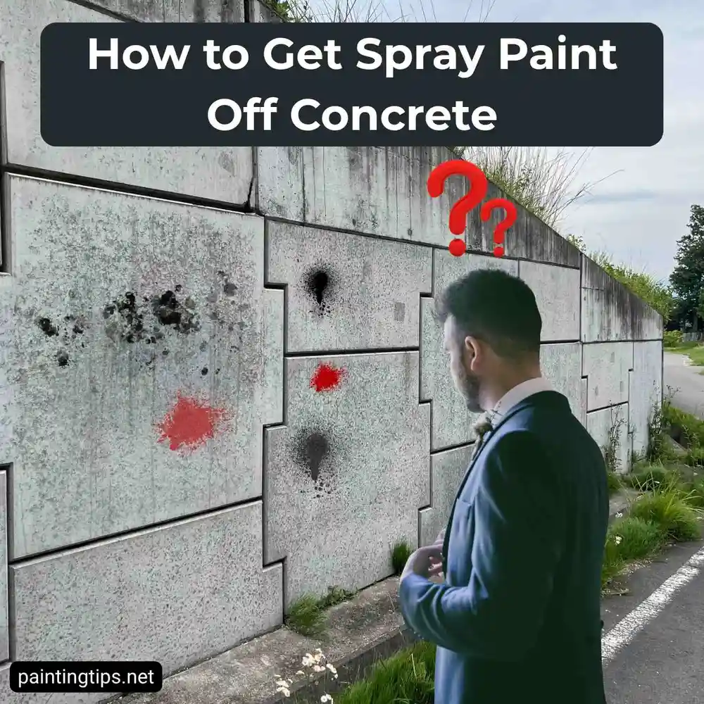 How to get spray paint off concrete.