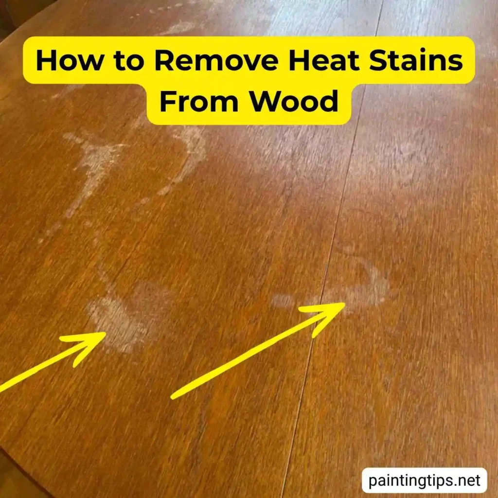 How to remove heat stains from wood.
