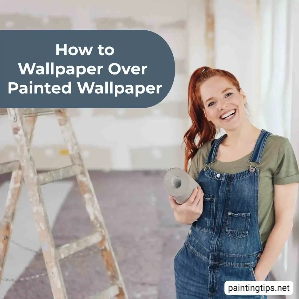 How to wallpaper over painted wallpaper.
