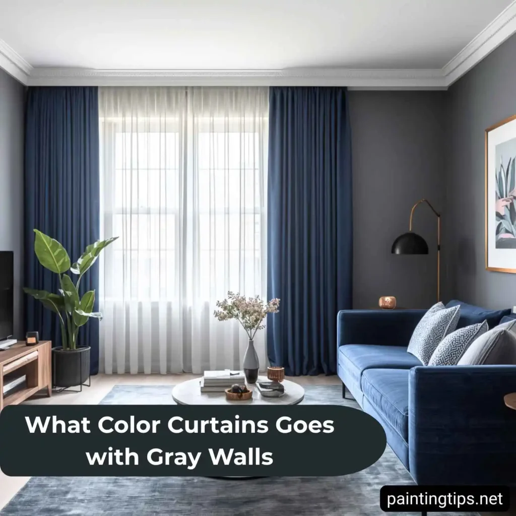 What color curtains go well with gray walls?