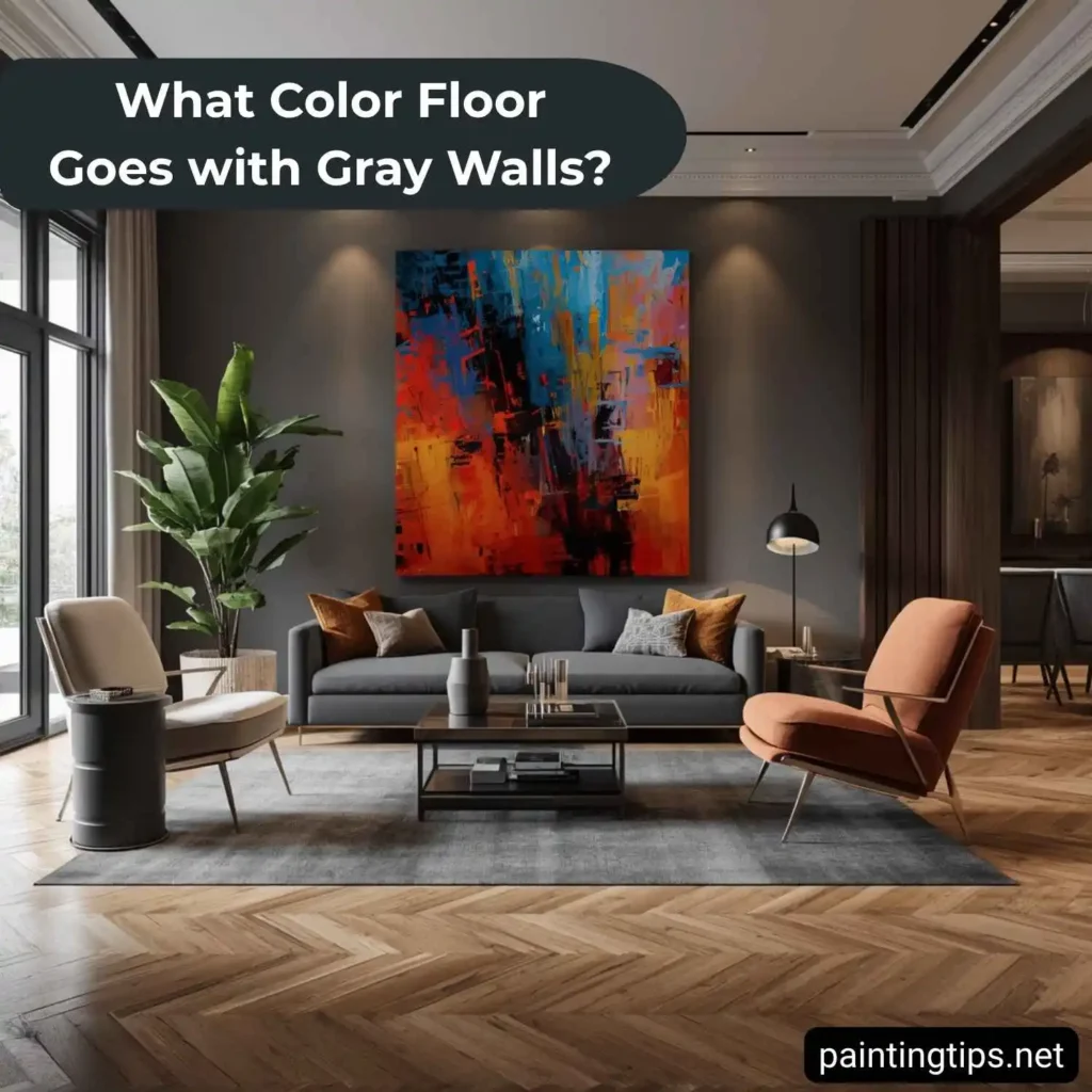 What color floor goes with gray walls?