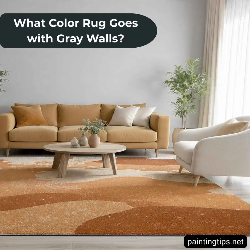 Beige rug with gray walls