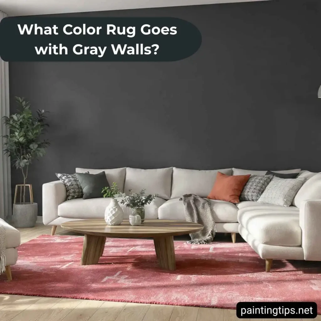 What color rug goes with gray walls?