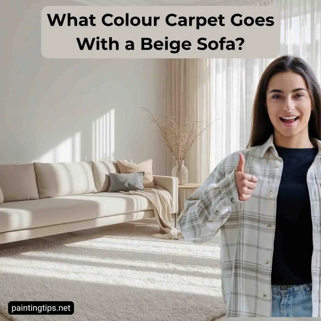What colour carpet goes with a beige sofa?