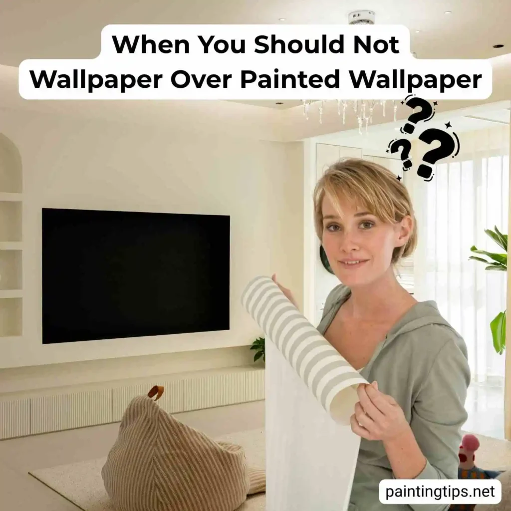 When you should not wallpaper over painted wallpaper?