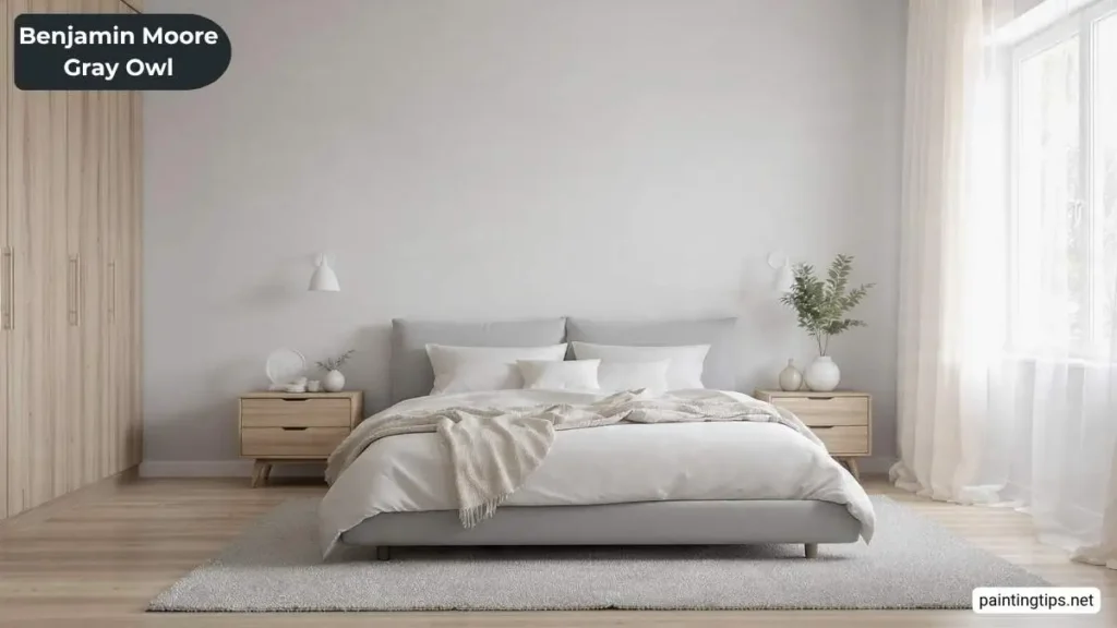 Benjamin moore owl gray bedroom