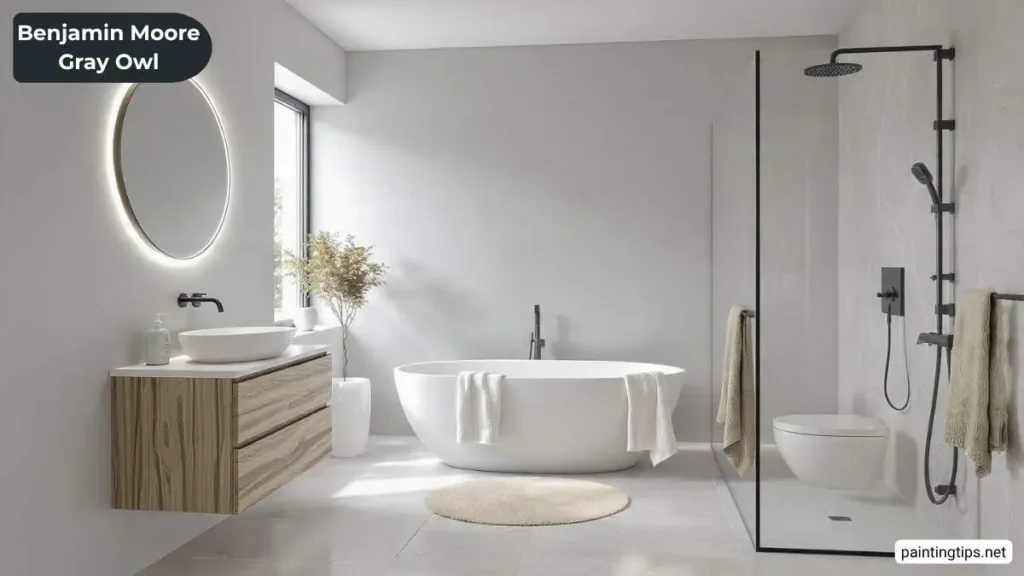 Gray owl benjamin moore bathroom