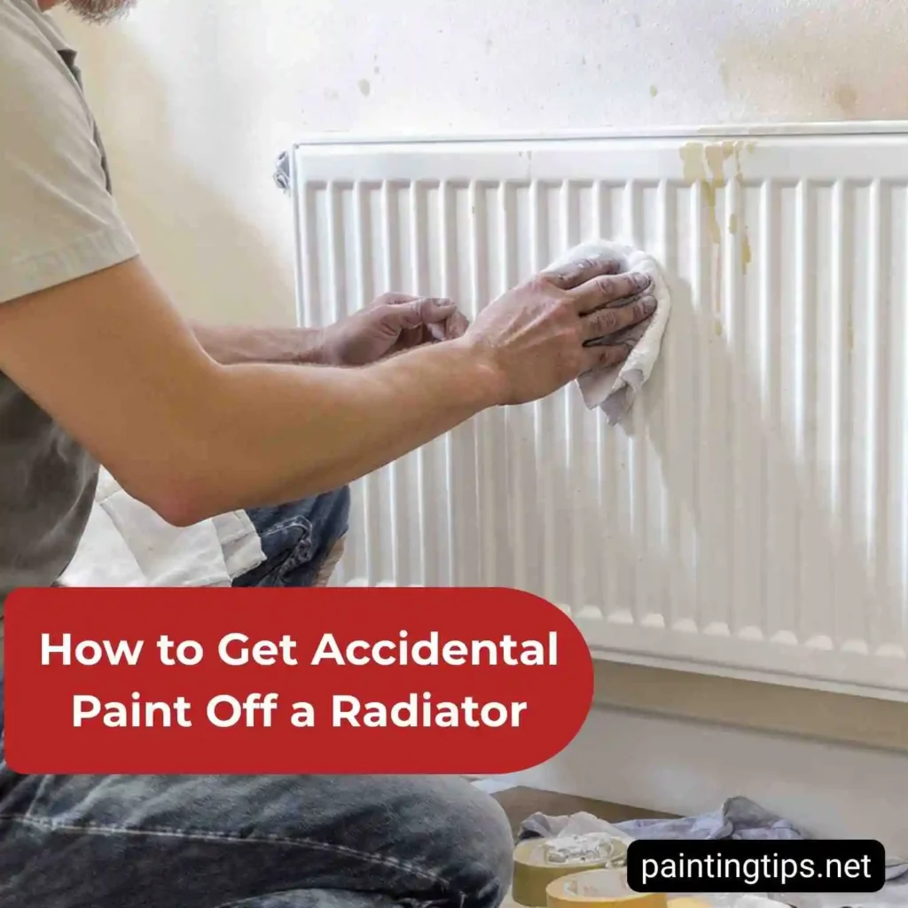 How to get accidental paint off a radiator.