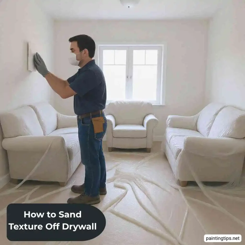 How to sand texture off drywall step3