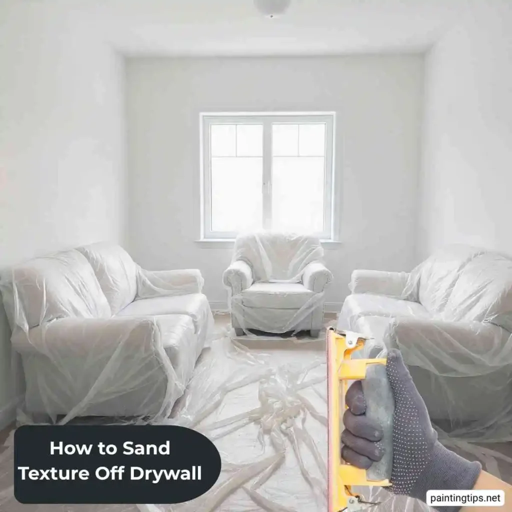 How to sand texture off drywall.