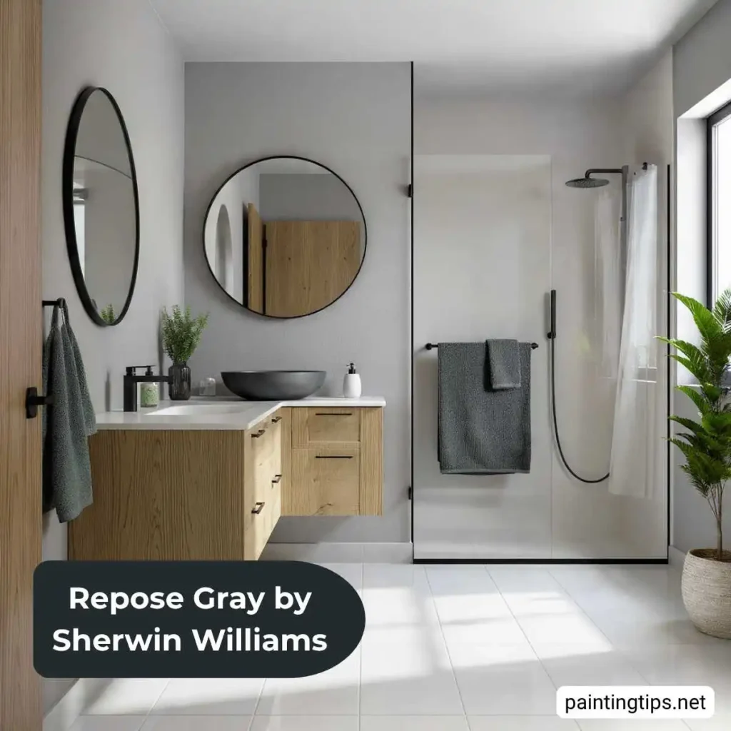 Repose Gray in Bathroom