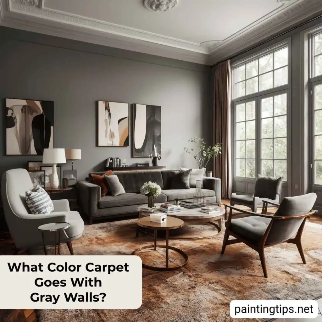 What colour carpet goes with grey walls in living room?