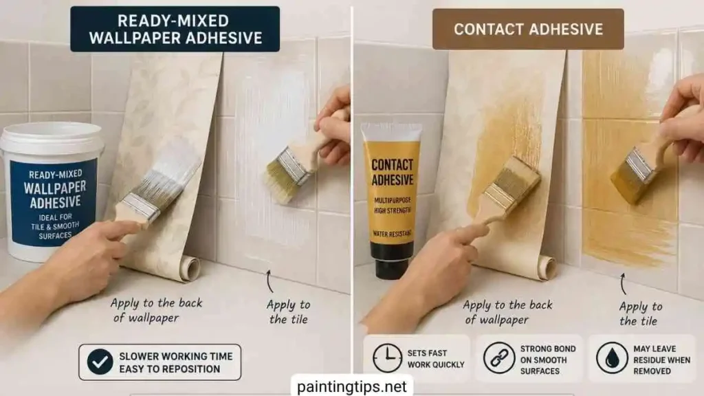 Picking the right adhesive for bathroom wallpaper