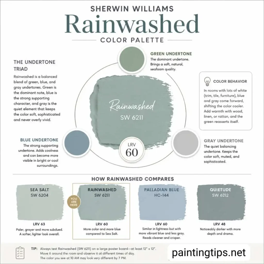 Sherwin Williams Rainwashed color palette