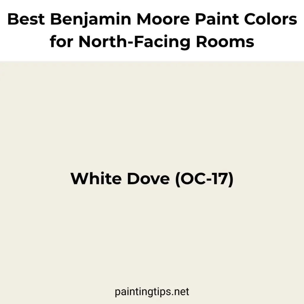 Benjamin Moore White Dove OC-17 paint color for a north-facing room.