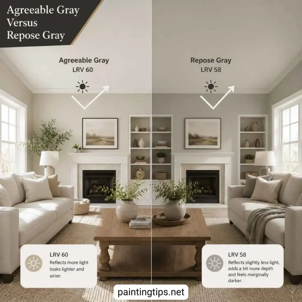 Agreeable gray versus repose gray lrv