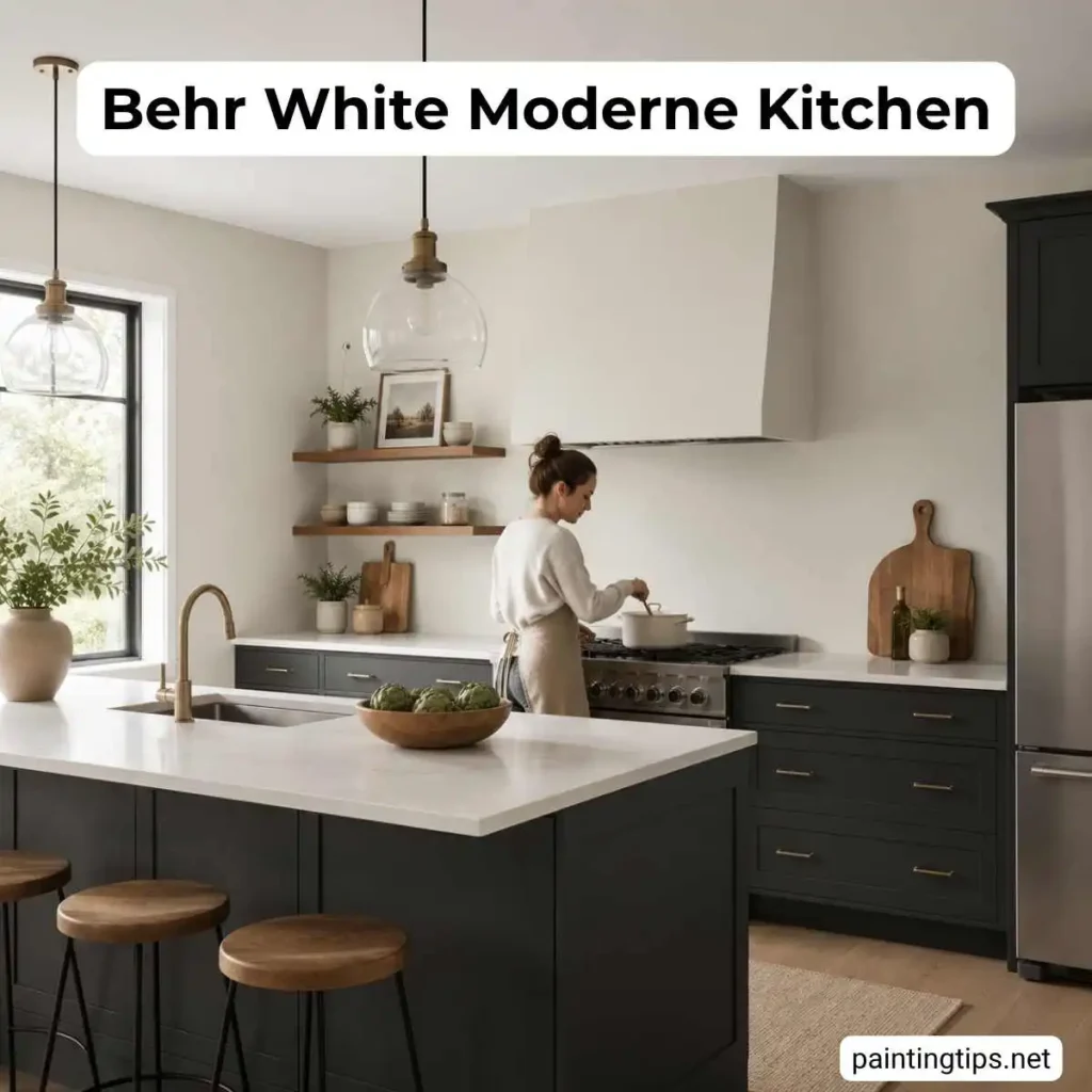 Behr white moderne kitchen