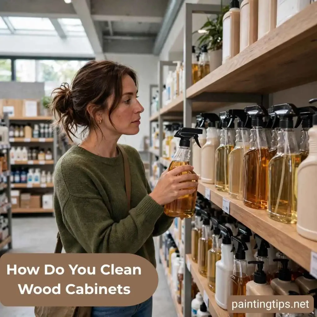 Choose the right product to clean your wooden cabinet.