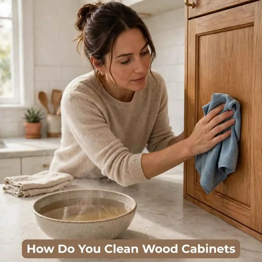 How do i clean wood cabinets