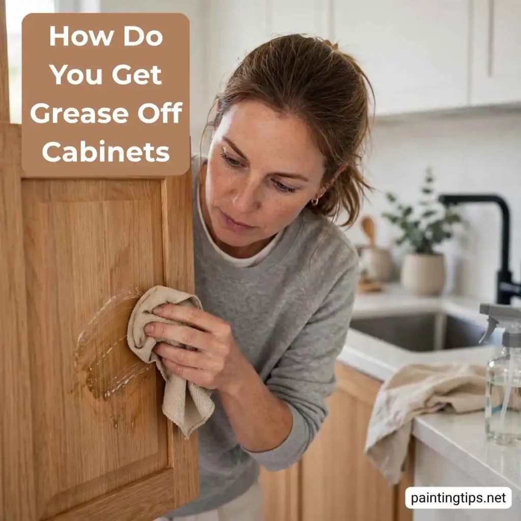 How do you get grease off cabinets.