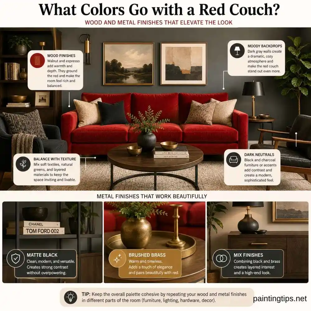 Red sofa decorating ideas