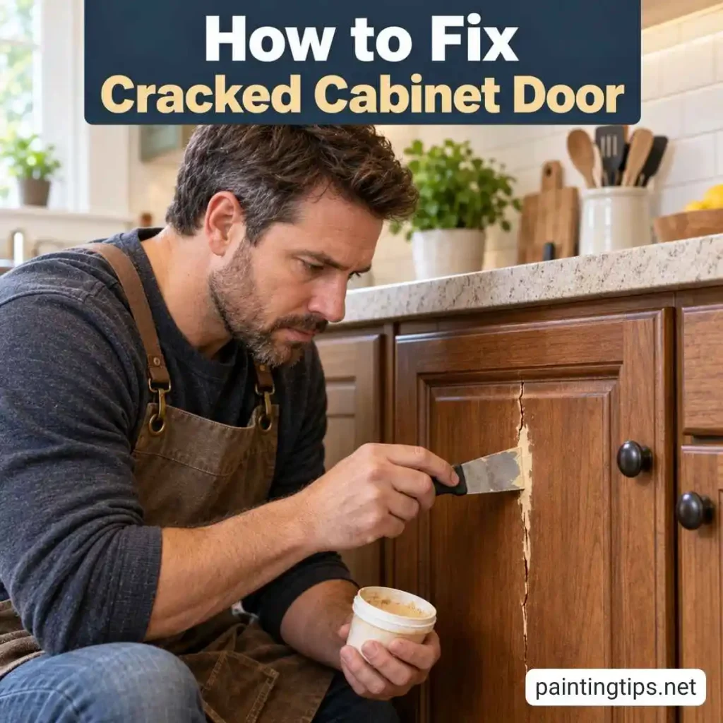 How to fix cracked cabinet door.