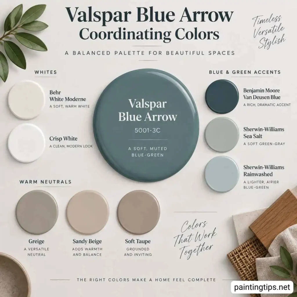 Valspar blue arrow coordinating colors