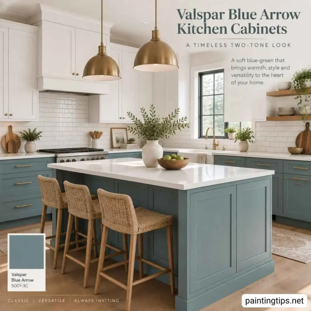 Valspar blue arrow kitchen cabinets