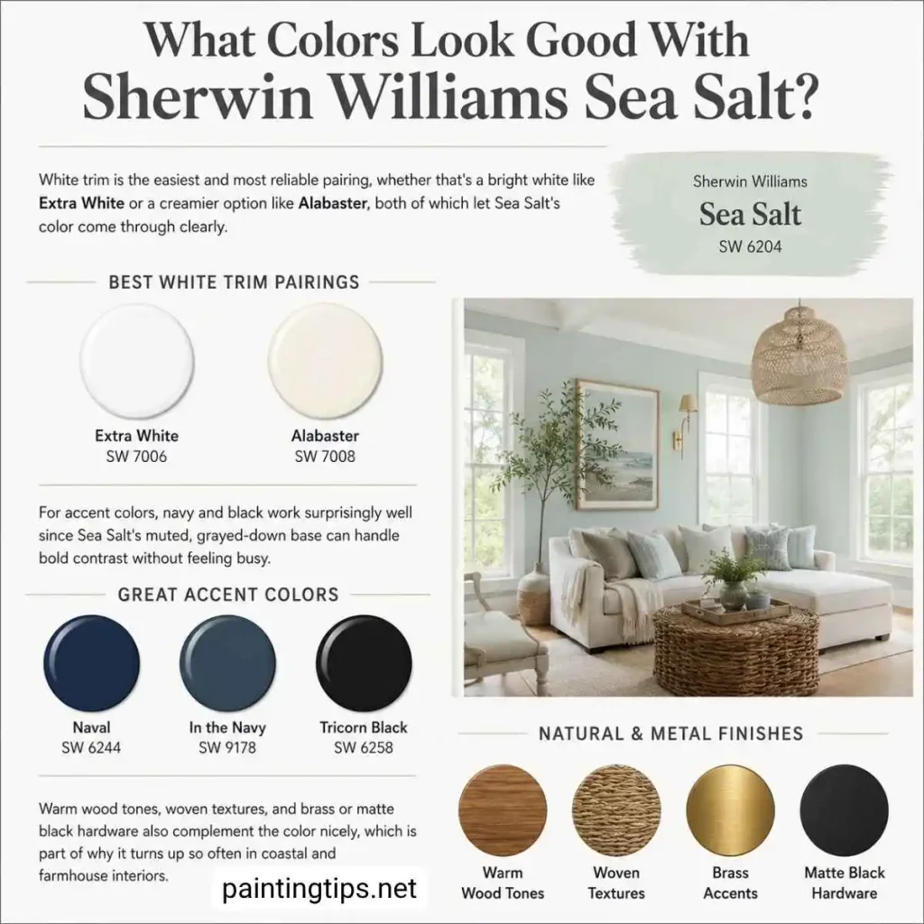What Colors Look Good With Sherwin Williams Sea Salt?