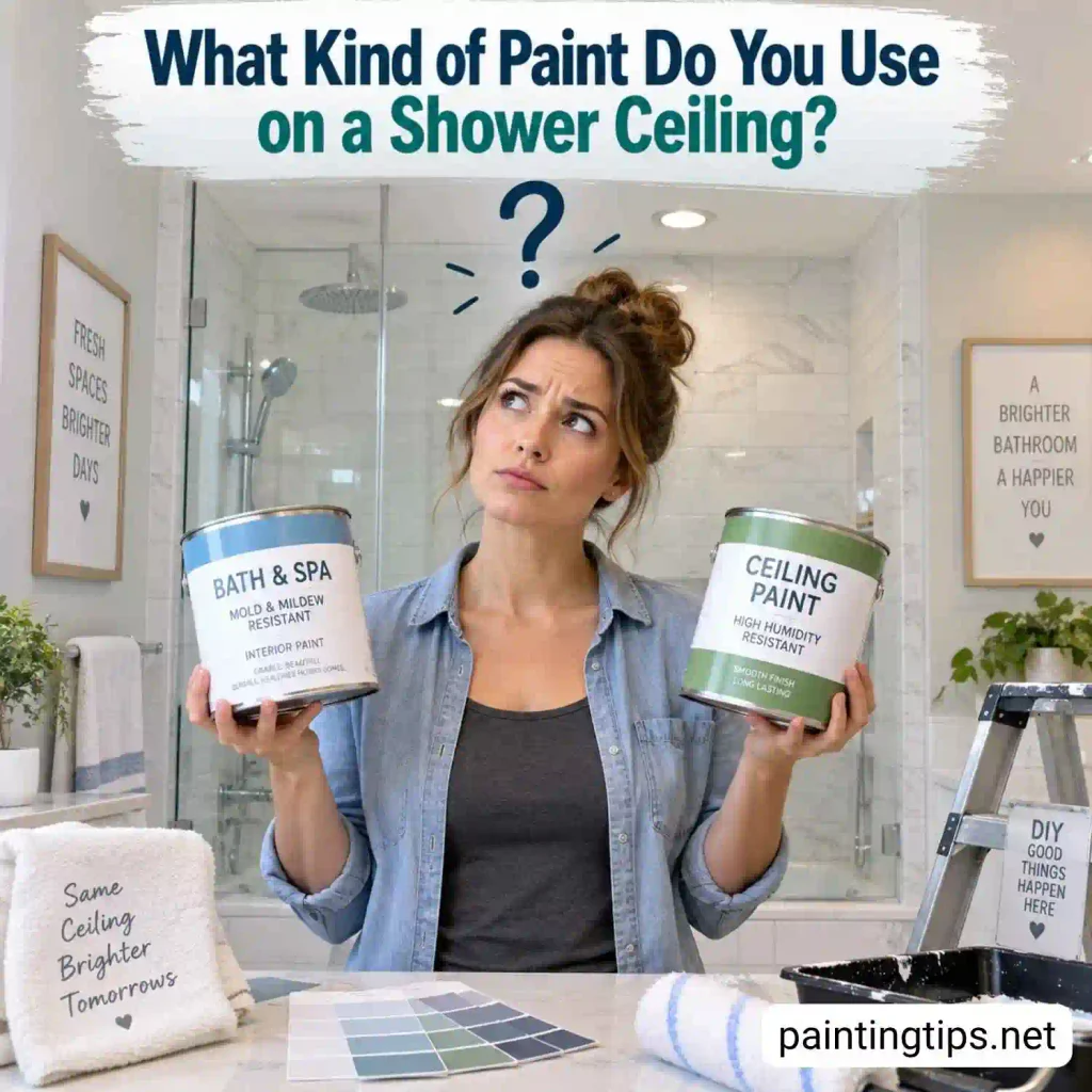What kind of paint do you use on a shower ceiling?